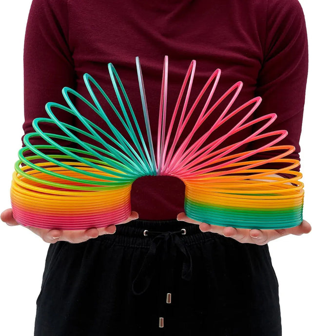 Springfeder Rainbow Spirals Slinky Toy XL von Twiddlers