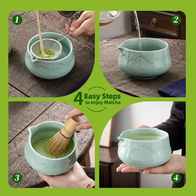 Matcha Set Jade Berg 9-tlg. von TEANAGOO
