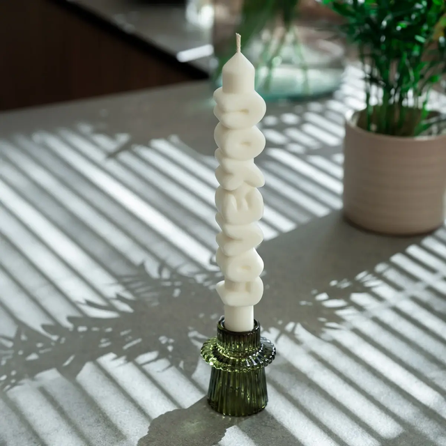 Kerze Taper candle LOVE YOU weiss von Taper Candles