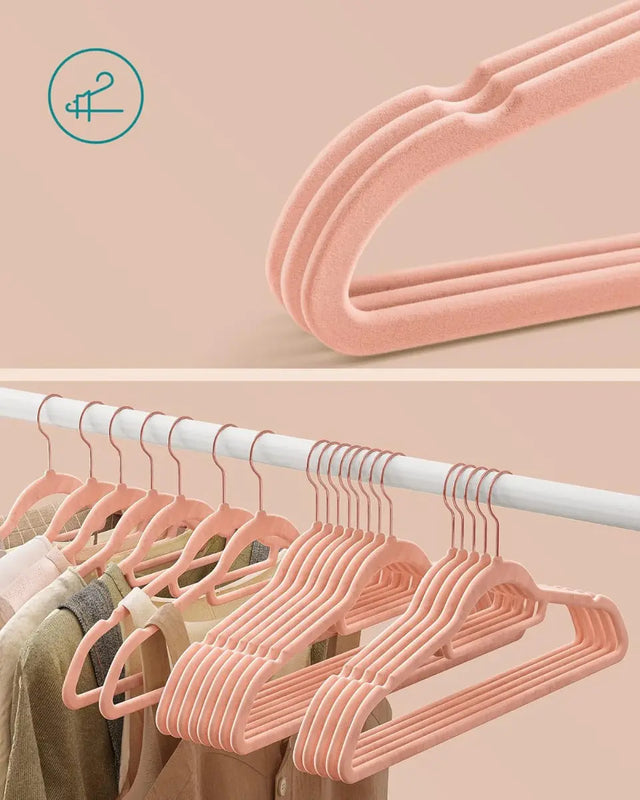 Kleiderbügel Samt 50er Set Roségold von Songmics