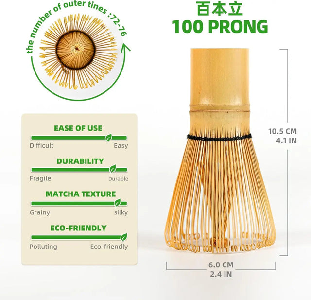 Matcha Set 6-tlg. Chasen, Chashaku, Sieb, Löffel & Halter von TEANAGOO