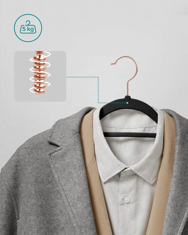 Kleiderbügel Samt 30er Set Schwarz von Songmics