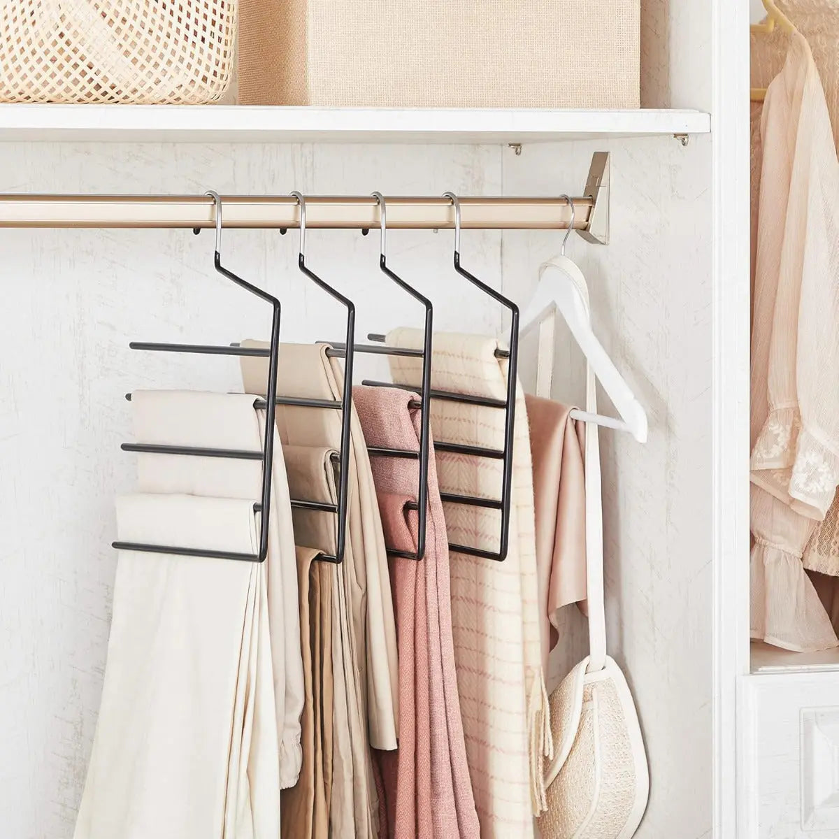 Hosenbügel Mehrfach Bügel Platzsparend 4er Set von Songmics