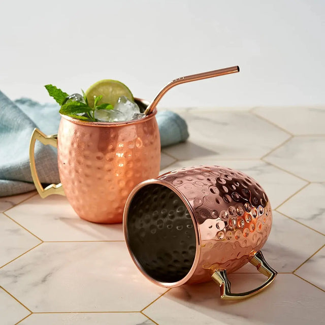 Edelstahl Moscow Mule Gläser 4er-Set von Oak & Steel