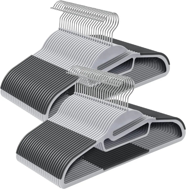 Kleiderbügel Kunststoff 50er Set Non Slip Grau von Songmics