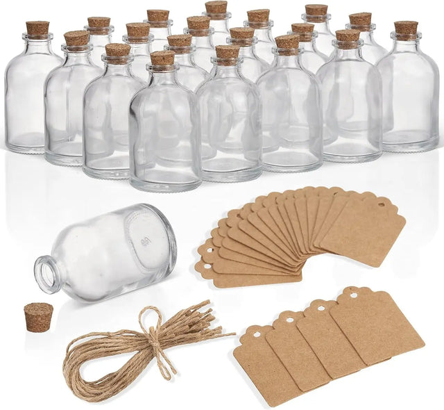 Glasflasche mit Korkstopper mini 20 Stück von Twiddlers
