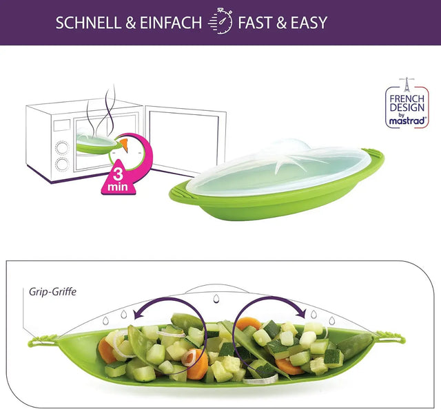 Mikrowellen-Dampfgarer 2er-Set klein Silikon von Mastrad