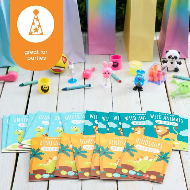 Malbuch Mini Safari, Dinosaurier, Wassertiere 24 Stück von Twiddlers