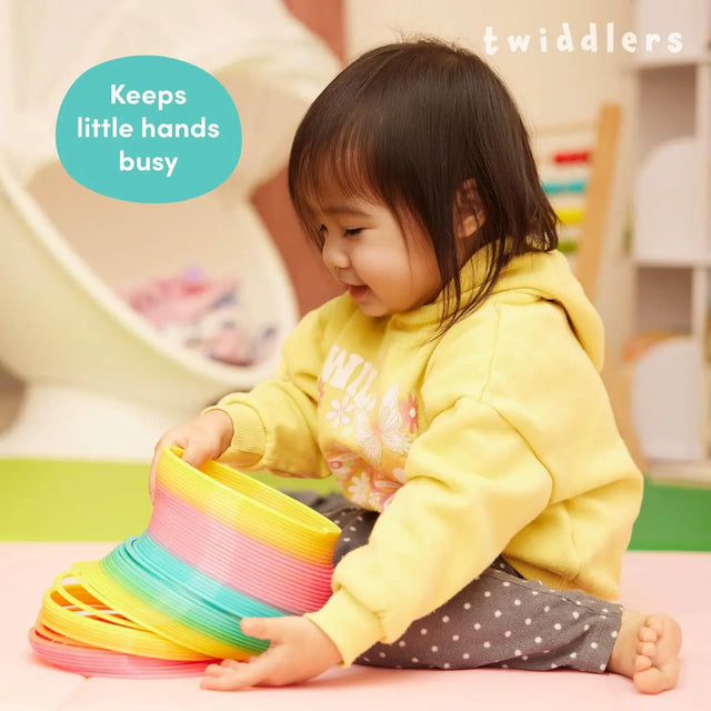 Springfeder Rainbow Spirals Slinky Toy XL von Twiddlers