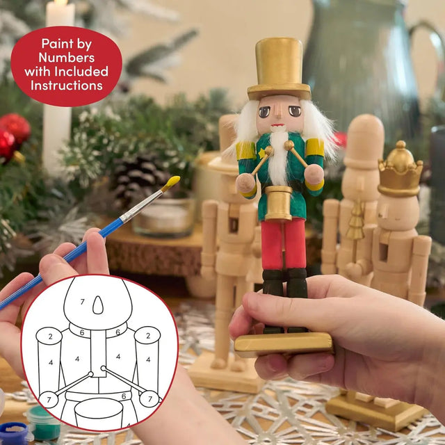 Weihnachts-Nussknacker Soldat Paint Your Own 4 Stück von Twiddlers