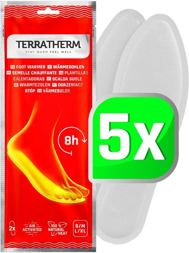 Wärmesohlen 5 Paar Grösse XL von TerraTherm