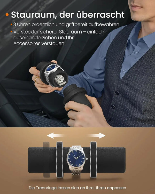 Uhren Aufbewahrung Box für 3 Uhren Hexagon von Songmics