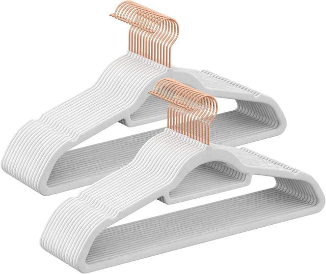 Kleiderbügel Samt 30er Set Weiss von Songmics