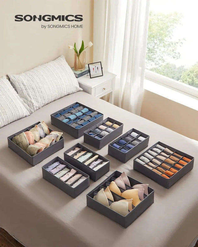 Unterwäsche- & Schubladenorganizer faltbar 8er Set von Songmics