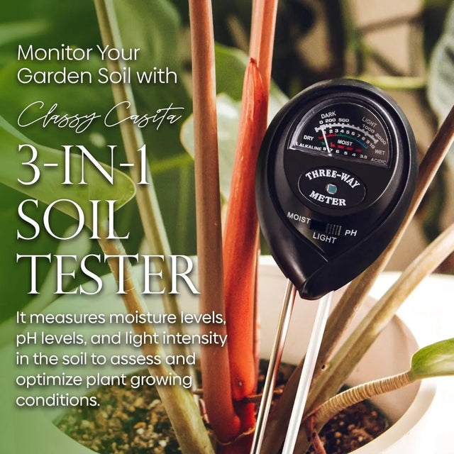 Feuchtigkeitsmessgerät 3 in 1 Für Feuchtigkeit pH-Wert und Lichtintensität von Classy Casita