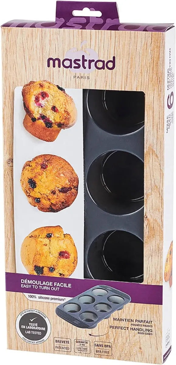 Muffin-Backform Silikon 6 Stück von Mastrad