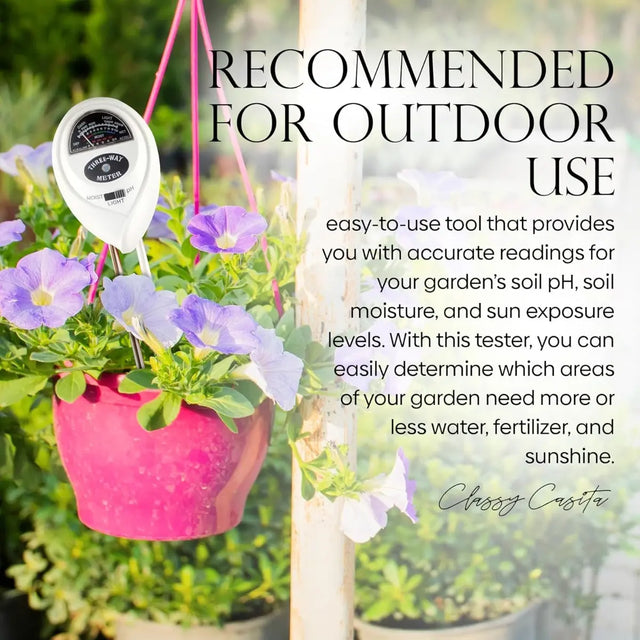 Feuchtigkeitsmessgerät 3 in 1 Für Feuchtigkeit pH-Wert und Lichtintensität von Classy Casita