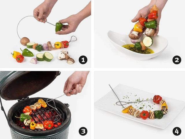 Flexible Grillspiesse aus Edelstahl 2er-Set von FireWire