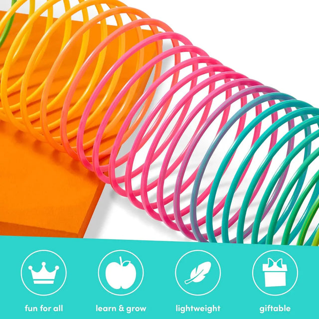 Springfeder Rainbow Spirals Slinky Toy XL von Twiddlers