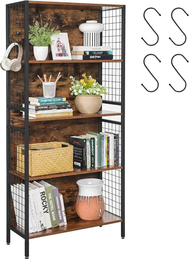 Bücherregal mit 4 Ebenen vintagebraun von Songmics