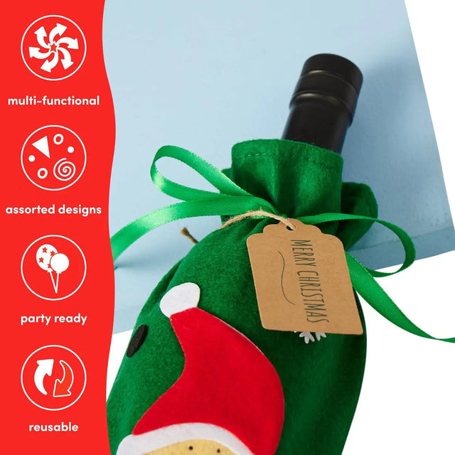 Geschenkbeutel für Weinfalsche Weihnachten 10 Stück von Twiddlers