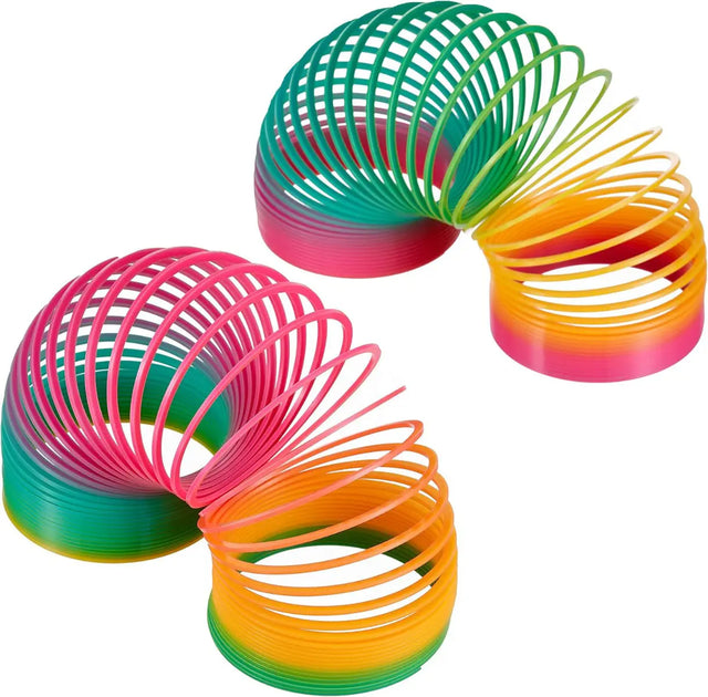 Springfeder Rainbow Spirals Slinky Toy 2 Stück von Twiddlers