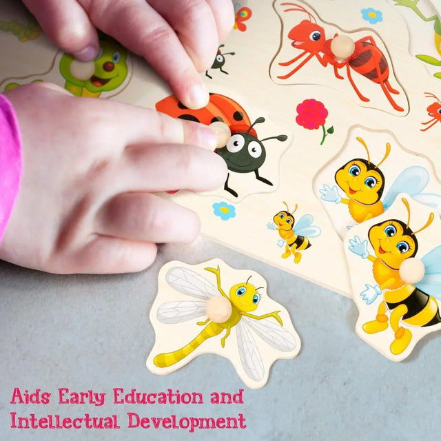 Steckpuzzle 4er Set Wildlife Holz von Twiddlers