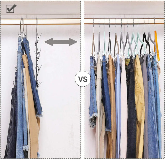 Hosenbügel Mehrfach-Rockbügel mit Clips 3er Set von Songmics