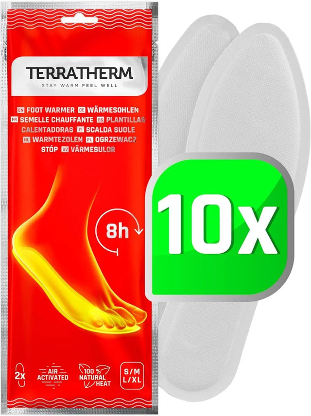 Wärmesohlen 10 Paar Grösse XL von TerraTherm