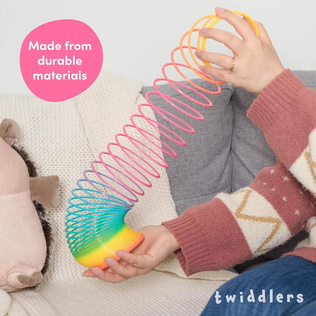 Springfeder Rainbow Spirals Slinky Toy 2 Stück von Twiddlers