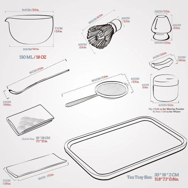 Matcha Set Obsidian 10-tlg. von TEANAGOO