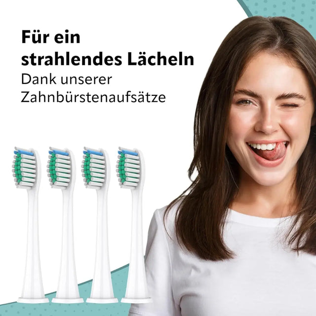 Ersatzbürsten Standard kompatibel mit Philips 8er Pack weiss von Ora-Care