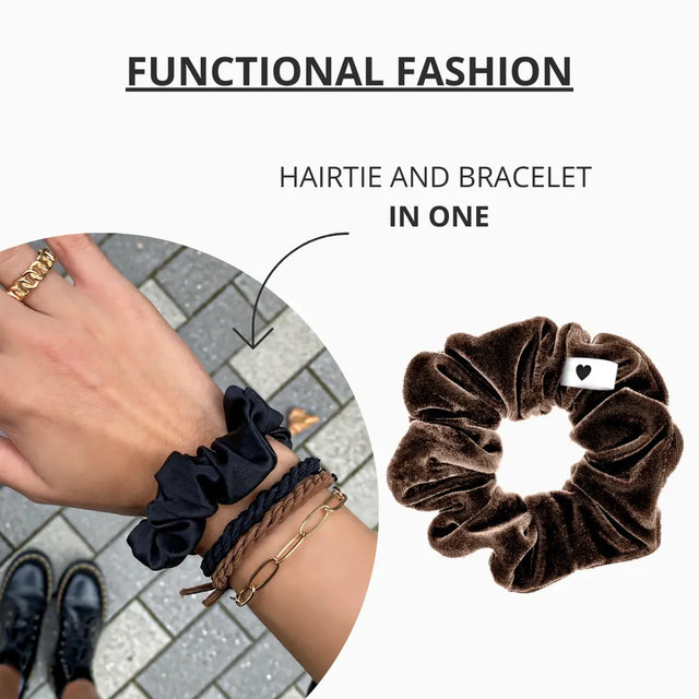 Samt-Scrunchie Braun von Bellody