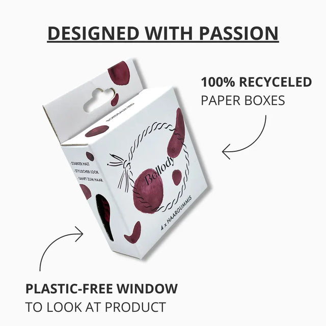 Geflochtene Haargummis Schwarz 4er Set von Bellody