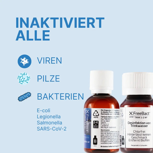 Freebact Tank 1–2 Kubikmeter Trinkwasserdesinfektion von Xinix