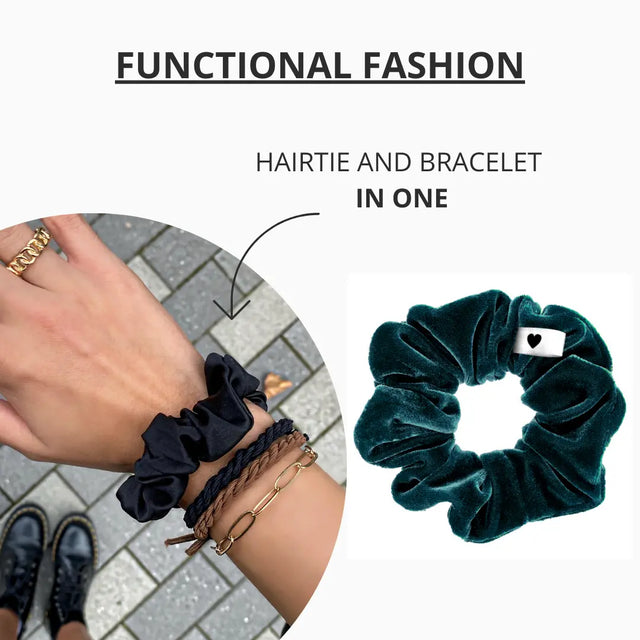 Samt-Scrunchie Grün von Bellody