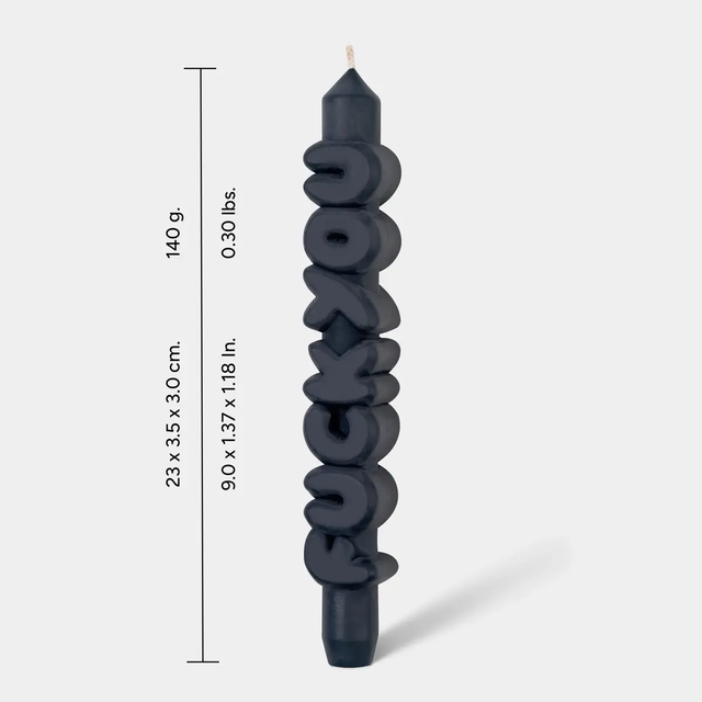 Kerze Taper candle F*CK YOU schwarz von Taper Candles