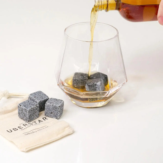 Whisky-Steine 6er-Pack mit Tasche von Uberstar