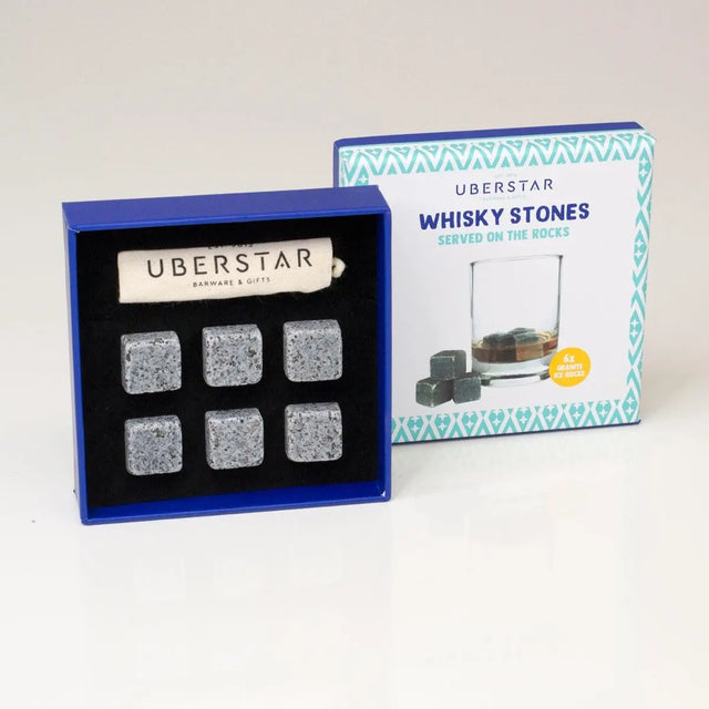 Whisky-Steine 6er-Pack mit Tasche von Uberstar