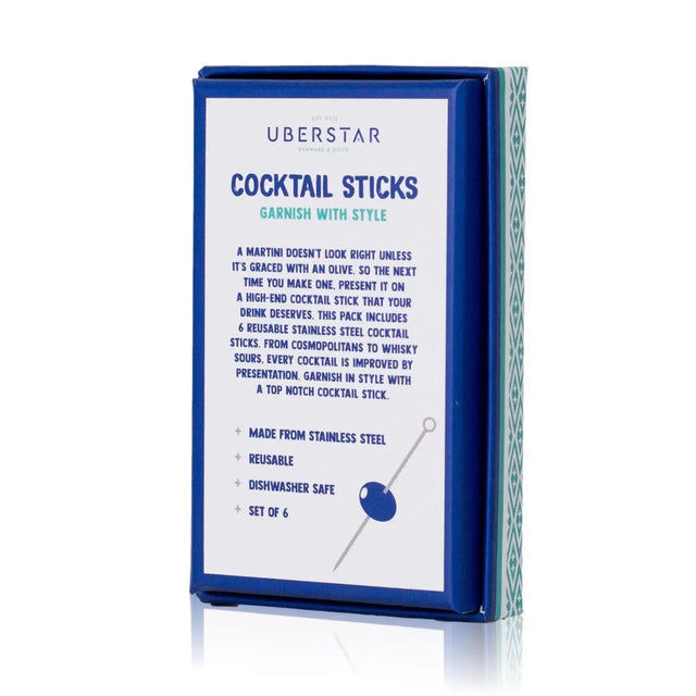 Cocktail-Rührstab 6er-Set Silber von Uberstar