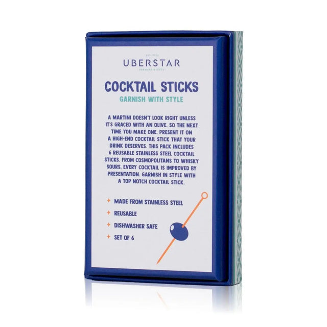 Cocktail-Rührstab 6er-Set Gold von Uberstar