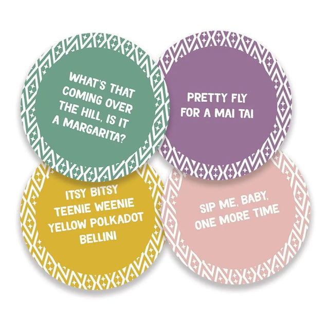 Cocktail Untersetzer Songlyrics 4er-Set Volume 1 von Uberstar