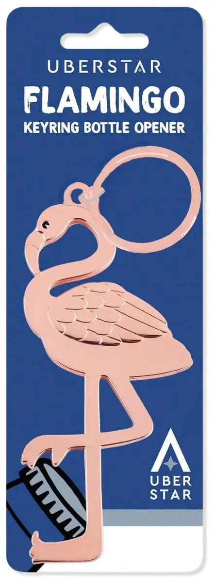 Flaschenöffner Flamingo mit Schlüsselanhänger von Uberstar