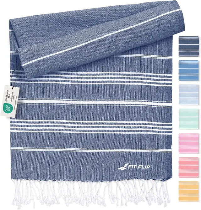 Hamamtuch Baumwolle Recycelt 100x200cm Navy - Sultan von Fit-Flip