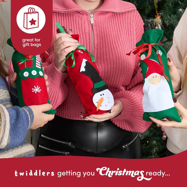 Geschenkbeutel für Weinfalsche Weihnachten 10 Stück von Twiddlers
