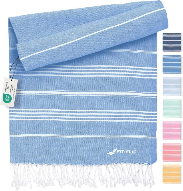 Hamamtuch Baumwolle Recycelt 100x200cm Blue - Sultan von Fit-Flip