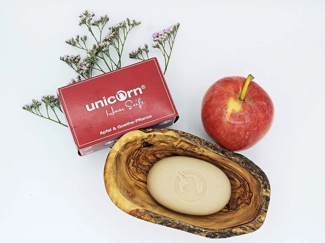 Haarseife Apfel und Goethepflanze 100g von Unicorn