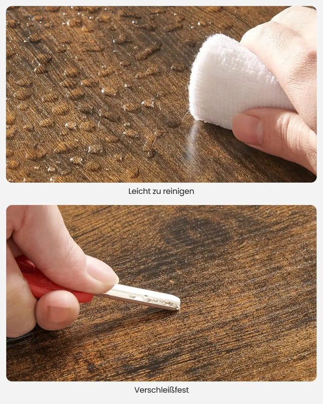 Eckschreibtisch L-förmig Computertisch Homeoffice Vintagebraun von Songmics