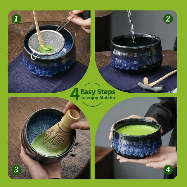 Matcha Set dunkelblau 7-tlg. von TEANAGOO