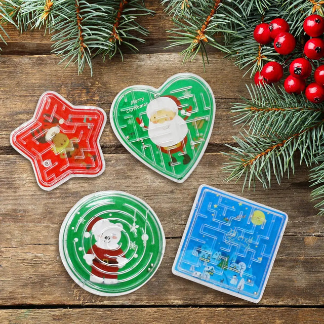 Geduldspiel Maze Puzzles Weihnachten 48 Stück von Twiddlers